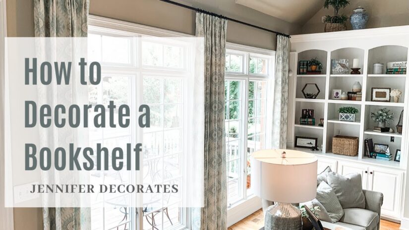 How to decorate a bookshelf in a bedroom
